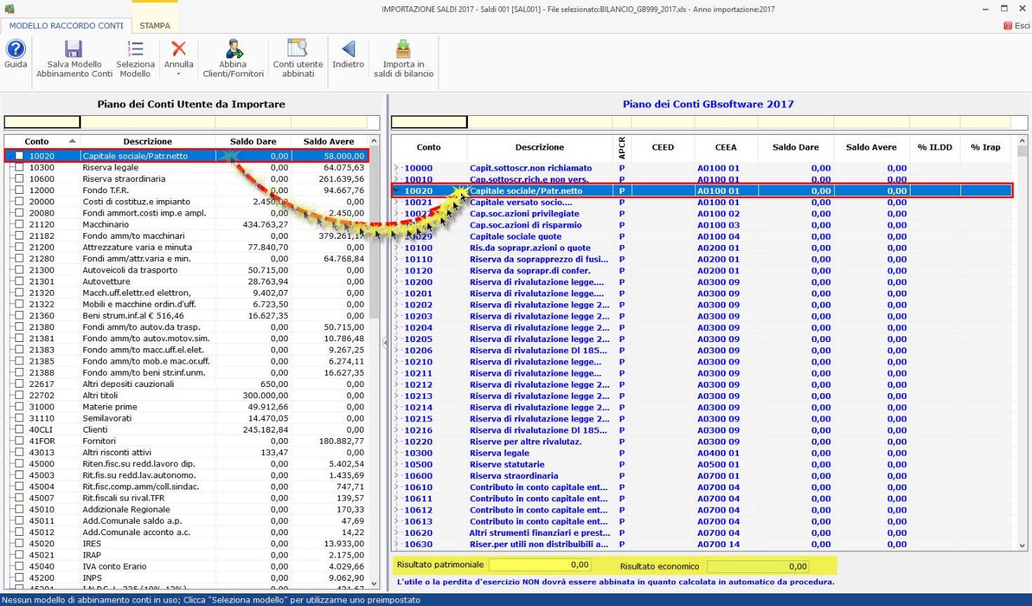 Caricamento analitico da file Excel