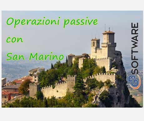 Operazioni passive con la Repubblica di San Marino