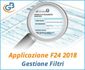 Applicazione F24 2018: gestione Filtri