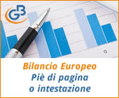 Caso pratico: personalizzazione piè di pagina o intestazione Bilancio Europeo