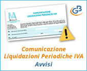 Comunicazione Liquidazioni Periodiche IVA: avvisi