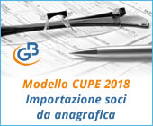 Modello CUPE 2018: importazione soci da anagrafica