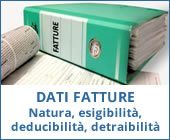 Dati Fatture: compilazione campi natura, esigibilità, deducibilità e detraibilità
