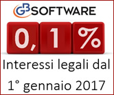 A partire dal 1 gennaio 2017 interessi legali allo 0,1%
