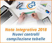 Nota Integrativa 2018: nuovi controlli compilazione tabelle
