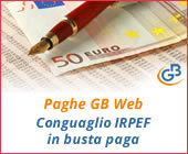 Paghe GB Web 2018: Conguaglio IRPEF in busta paga