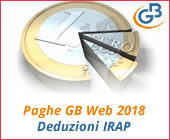 Paghe GB Web 2018: Deduzioni IRAP