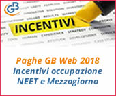 Paghe GB Web: incentivi occupazione NEET e Mezzogiorno