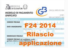 Rilascio dell’applicazione F24  2014