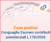 Caso pratico: Conguaglio Esonero contributi previdenziali Legge n. 178/2020