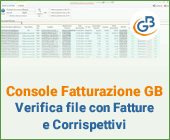 Console Fatturazione GB: verifica file con Fatture e Corrispettivi