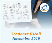 Scadenze adempimenti fiscali novembre 2019