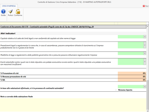 Crisi d'impresa: nuovo modulo disponibile - Questionari