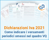 Dichiarazione Iva 2021: come indicare i versamenti periodici omessi nel quadro VQ