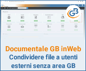 Documentale GB inWeb: condividere file a utenti esterni senza area GB