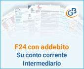F24 con addebito su conto corrente Intermediario