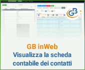GB inWeb: visualizza la scheda contabile dei contatti