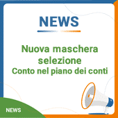 Nuova maschera selezione conto nel piano dei conti