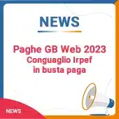 Paghe GB Web 2023: Conguaglio Irpef in busta paga