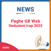 Paghe GB Web: Deduzioni Irap 2023